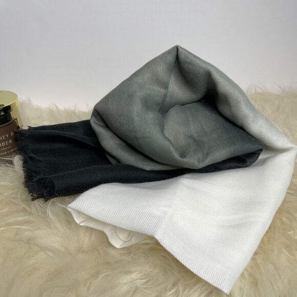 Carly Cushnie gray horizon ombré print scarf  NWT - Picture 7 of 10